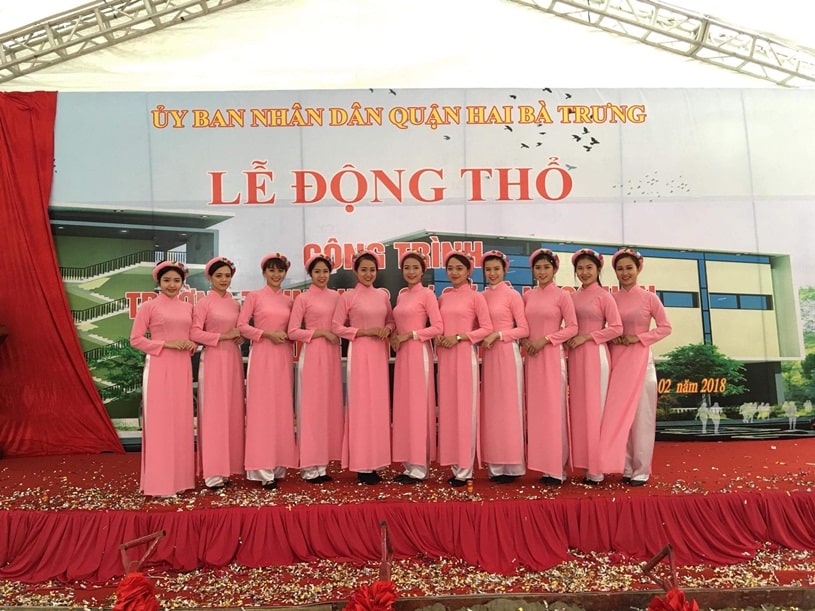 Tổ chức event lễ động thổ công trình trường trung học tại quận Hai Bà Trưng