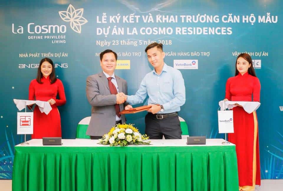 Tổ chức lễ ký kết hợp đồng và khai trương căn hộ mẫu dự án La Cosmo