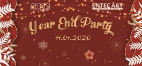 Backdrop Year end Party ấn tượng mẫu 1